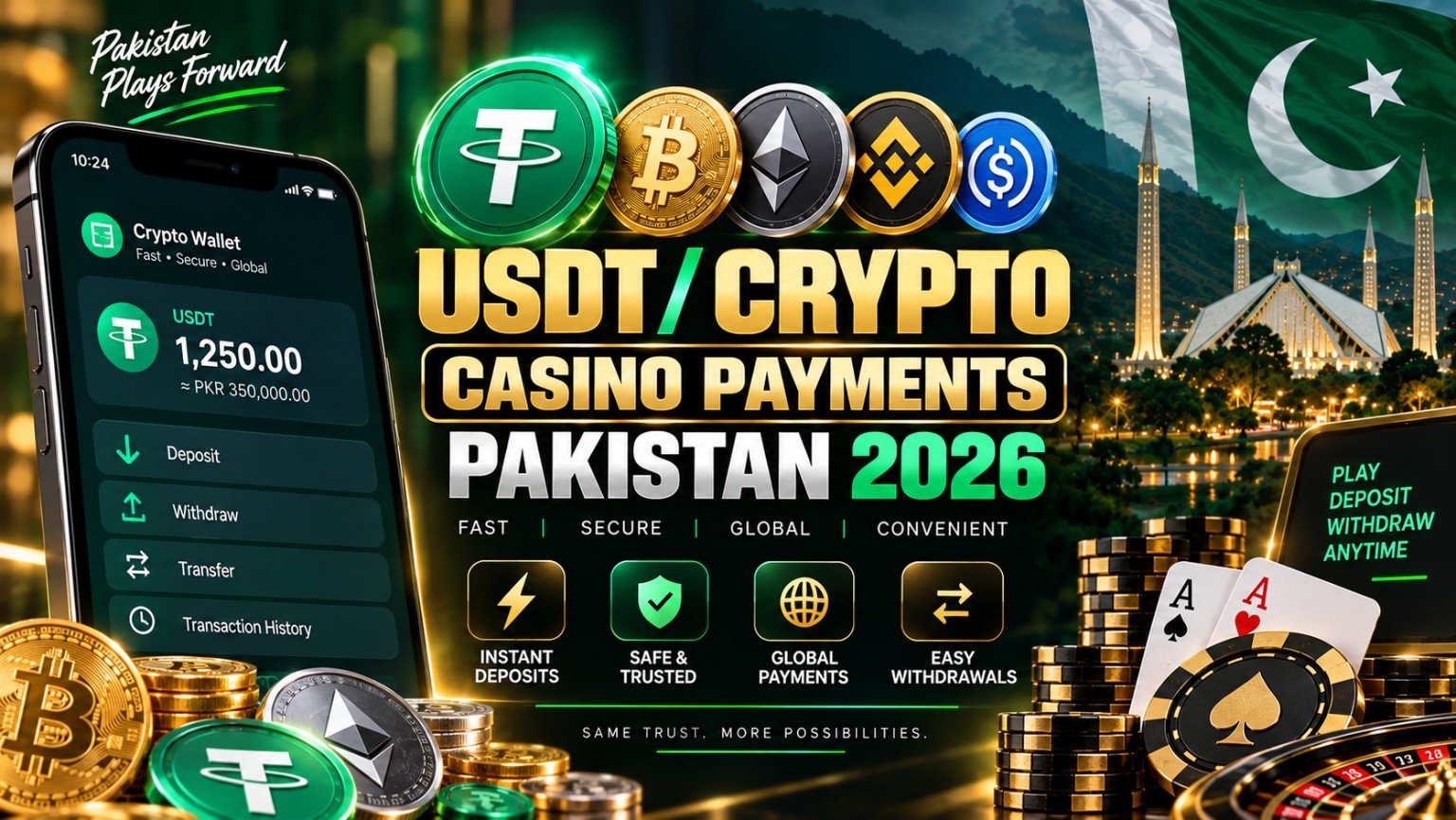 USDT and Crypto Casino Payments Pakistan 2026 featured guide